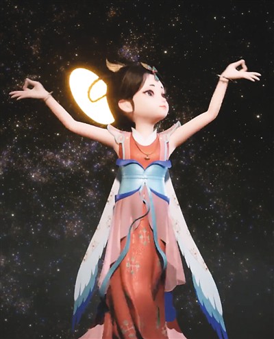 敦煌莫高窟官方虛擬形象“伽瑤”。